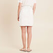 Jupe droite r&eacute;versible blanc femme