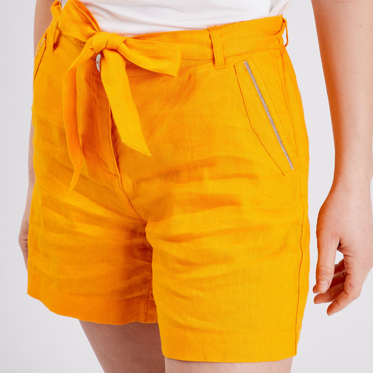 Short paperbag jaune foncé femme