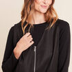 Robe chasuble su&eacute;dine noir femme