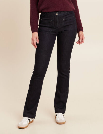 Jean bootcut taille standard denim brut femme