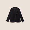 Blazer col tailleur doubl&eacute; noir femme