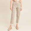 Pantalon coupe mom 7/8&egrave;me blanc femme