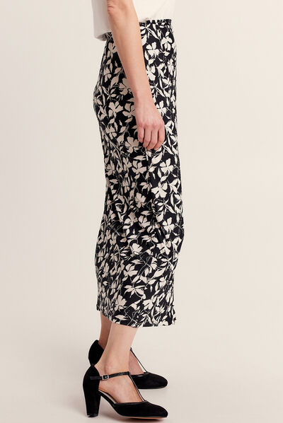 Jupe longue droite noir femme
