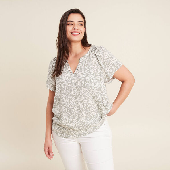blouse manches courtes vert kaki femme Blouse manches courtes vert kaki femme