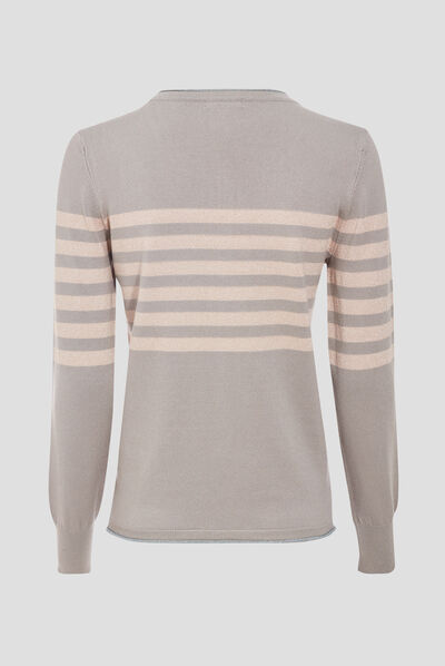 Pull avec col tunisien vert clair femme