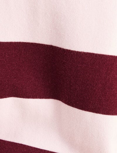 Pull col rond bordeaux femme