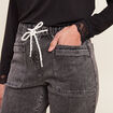 Jean ample 7/8ème denim gris femme
