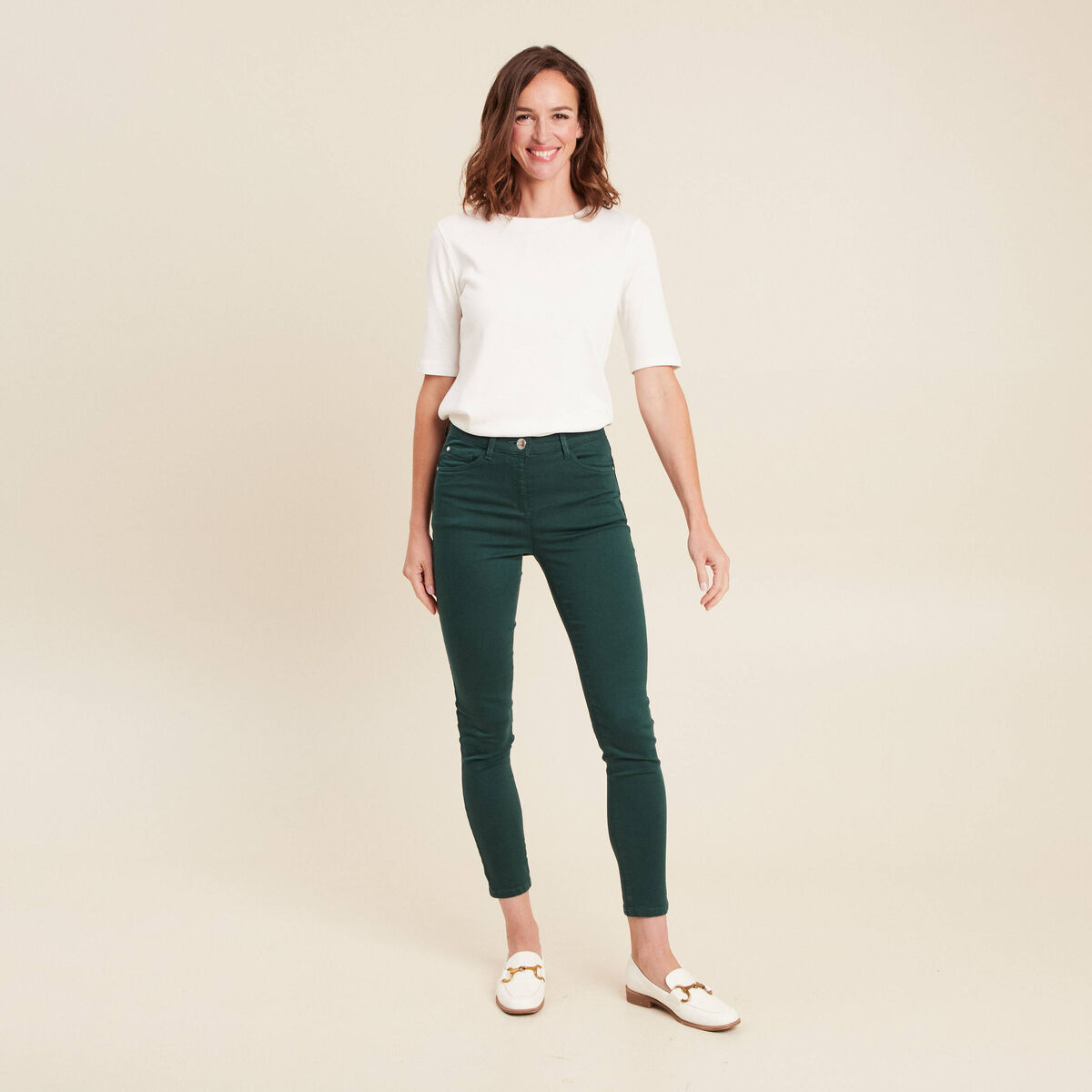 Pantalon magique Le L&eacute;ger coupe ajust&eacute;e vert fonc&eacute; femme