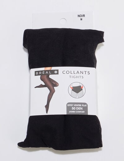 Collants effet ventre plat noir femme