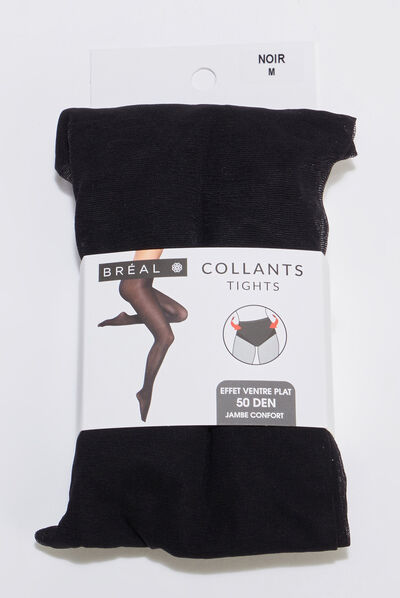 Collants effet ventre plat noir femme