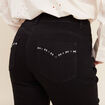 Jean bootcut taille basculée denim noir femme