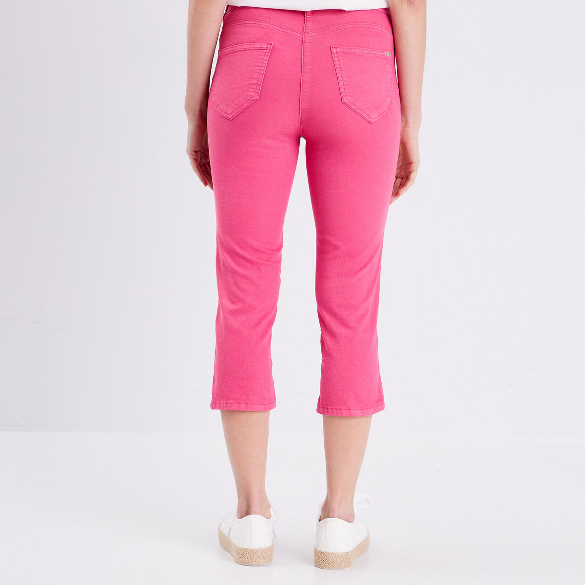 Pantacourt magique Le L&eacute;ger coupe droite rose framboise femme