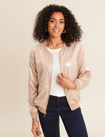 Gilet réversible ajouré sable femme