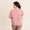 Pull col rond manches longues &agrave; sequins taupe femme