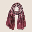 Foulard fin avec brillance bordeaux femme