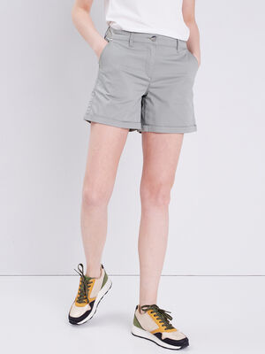 Short droit taille standard vert clair femme