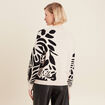 Pull manches longues blanc femme