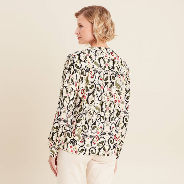 T-shirt manches longues blanc femme