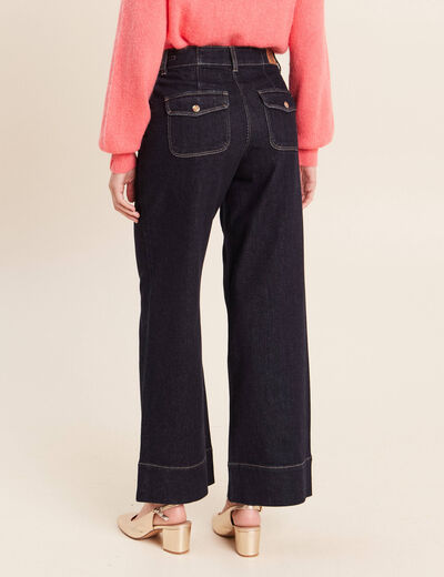 Jean large denim brut femme