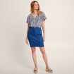 Blouse manches courtes blanc femme