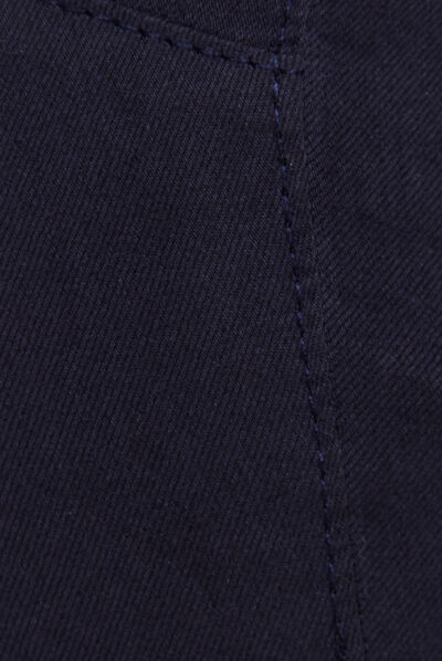 Pantalon léger taille standard long bleu marine femme