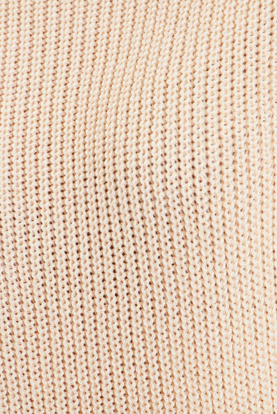 Pull manches longues beige femme