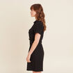 Robe courte manches courtes noir femme