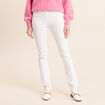 Jean coupe ajust&eacute;e long blanc femme