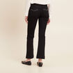 Jean bootcut taille basculée denim noir femme