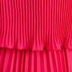 Robe pliss&eacute;e sans manches col rond rose fushia femme
