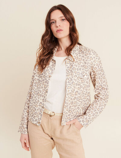 Veste boutonnée blanc femme