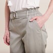 Pantalon chino 7/8ème vert clair femme