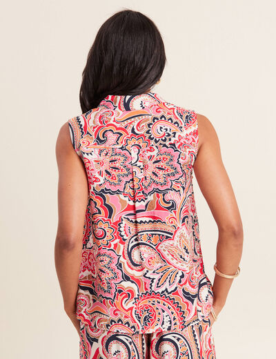 Blouse sans manches multicolore femme