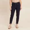 Pantalon jogging réversible bleu foncé femme