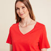 T-shirt manches courtes rouge femme