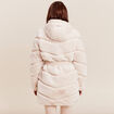 Manteau fausse fourrure ivoire femme