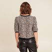 T-shirt manches 3/4 beige femme