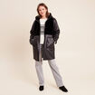 Pull bouclette col rond manches longues blanc femme
