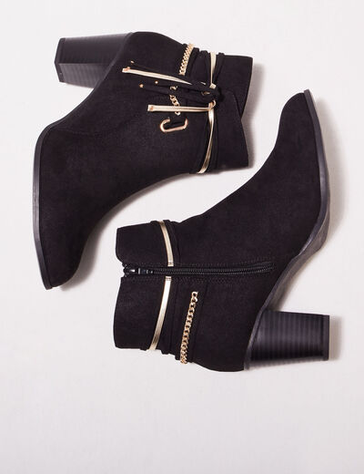 Bottines à talons noir femme