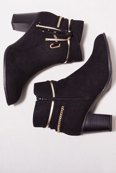 Bottines à talons noir femme