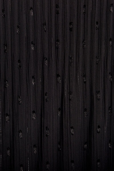 Robe évasée plissée noir femme