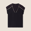 T-shirt manches courtes noir femme