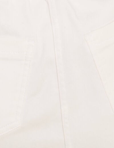 Jupe droite réversible blanc femme