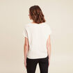 Pull manches courtes ecru femme