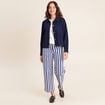 Veste doubl&eacute;e denim stone femme