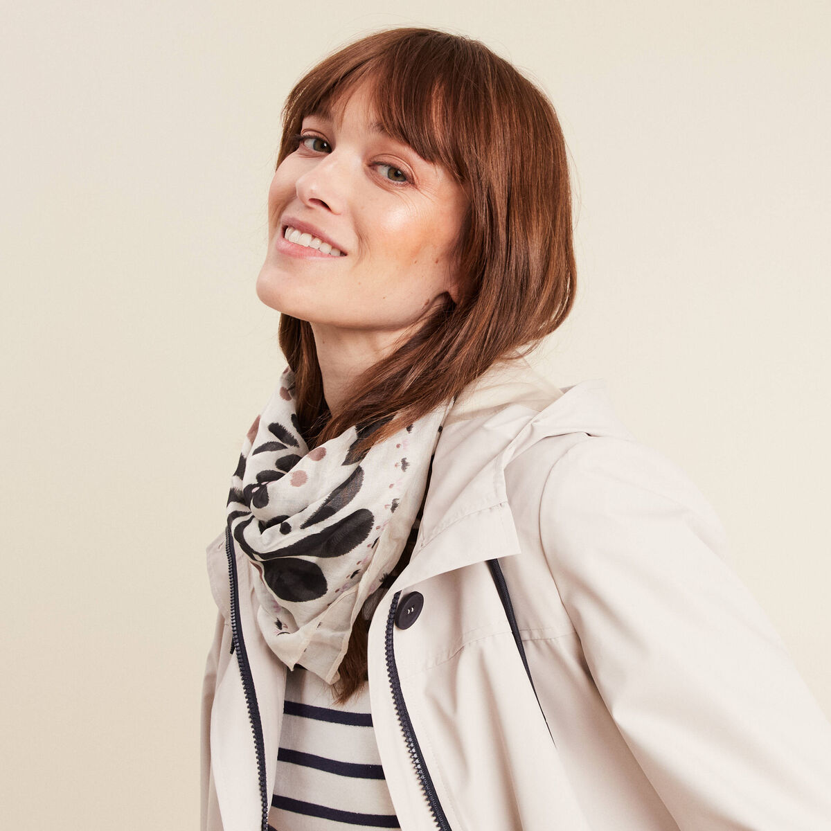 Foulard ecru femme
