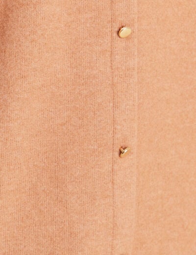Cardigan manches longues beige femme