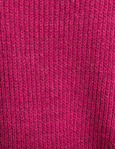 Pull manches longues rose fushia femme