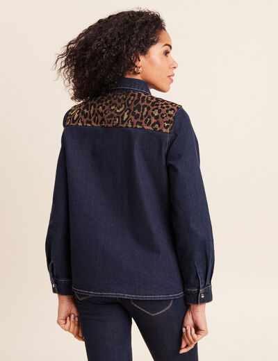 Chemise en jean manches longues denim brut femme
