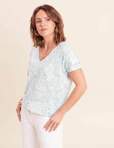 T-shirt manches courtes vert pastel femme